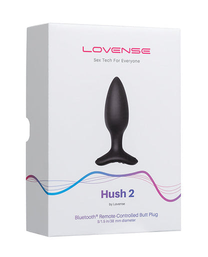 Lovense Hush 2 1.5" Plug Anal - Negro