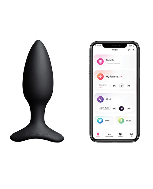 Lovense Hush 2 1.5" Plug Anal - Negro