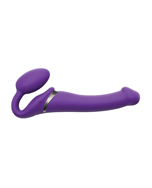 Strap on moi vibrant flexible sans bretelles Sangle sur Médium - Violet