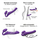 Strap on moi grand gode vibrant sans lanières et flexible - Violet