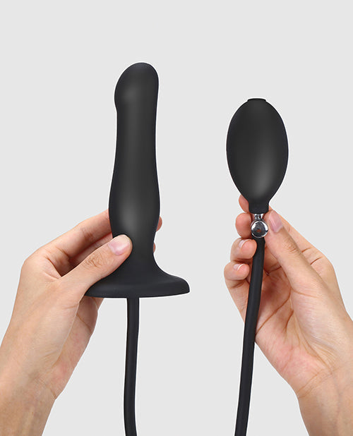 Arnés con Consolador Hinchable - Negro