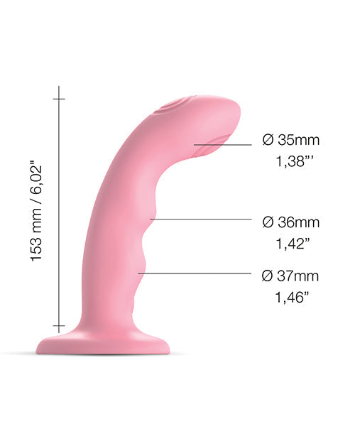 Dildo con Correa para Tapping - Coral Rosado
