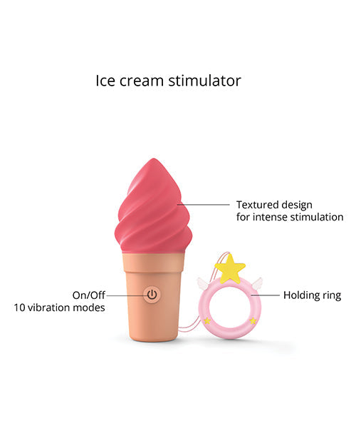 Stimulateur de clitoris cornet de glace Cand'ice Love to Love – Framboise Jolly