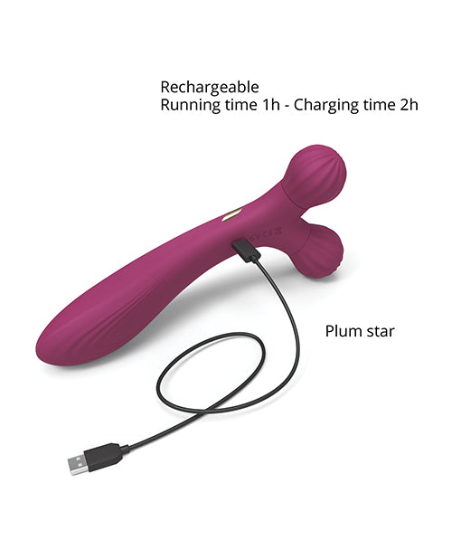 Vibromasseur à Fourche Love to Love Fireball - Prune Étoile