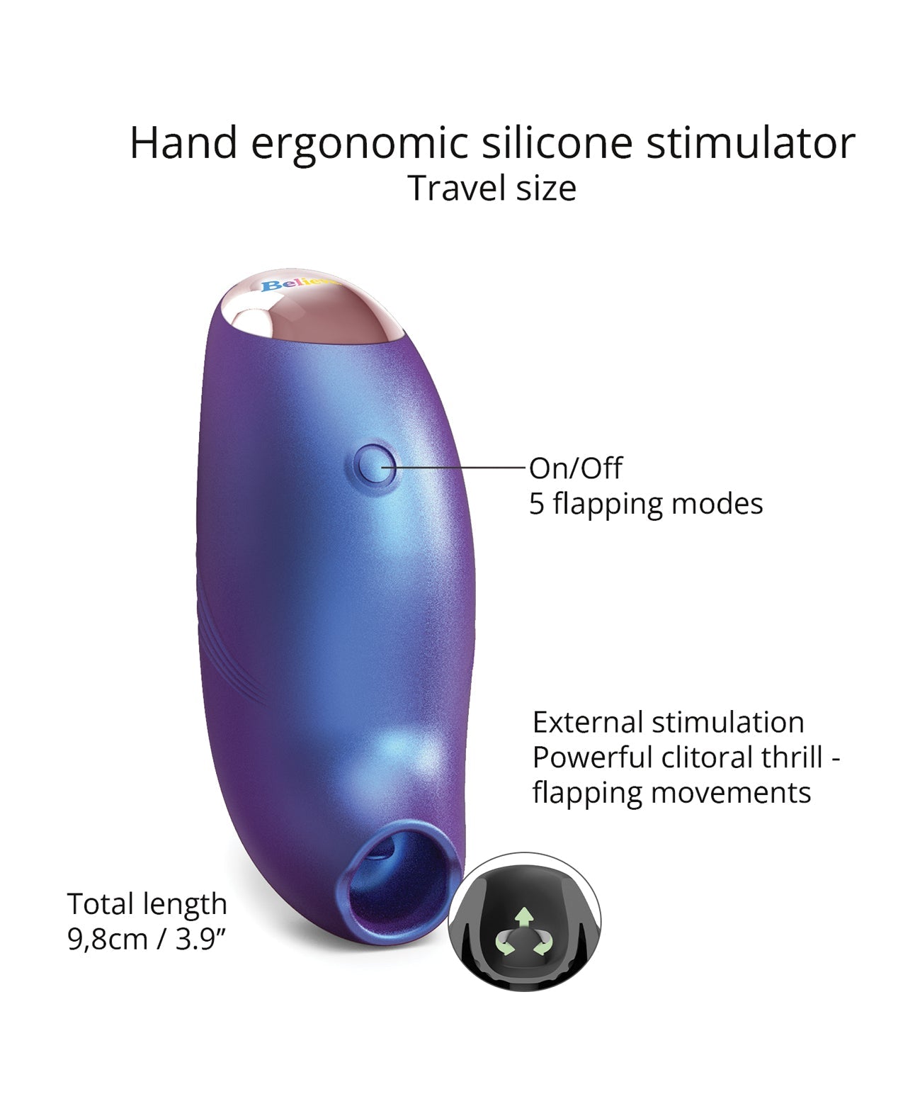 Mini vibrador lamedor Love to Love Believer - Noche iridiscente