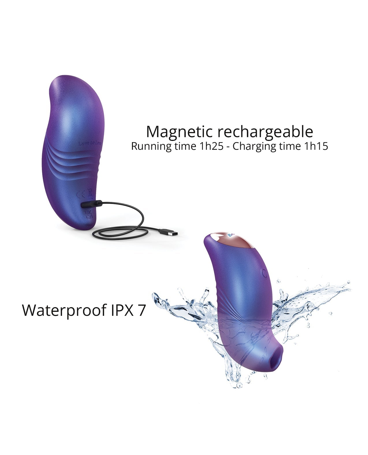 Mini vibrador lamedor Love to Love Believer - Noche iridiscente