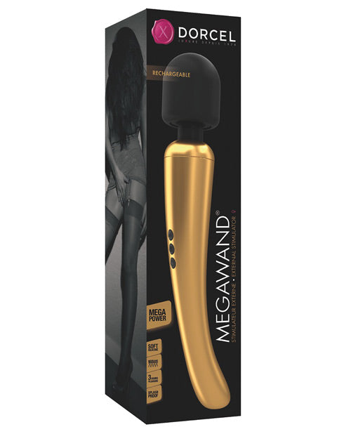 Vibrador de varita recargable Dorcel Megawand - Dorado