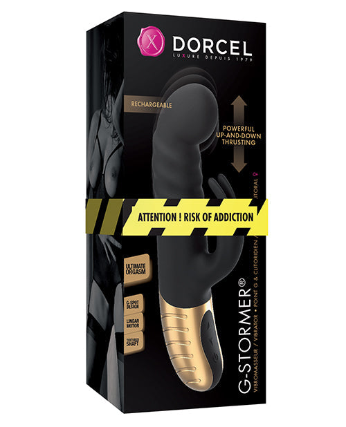 Vibrador de clítoris Dorcel | Vibrador de punto G G-Stormer | Vibrador con movimiento | Vibrador conejo Black Gold | El mejor vibrador para mujeres