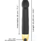 Vibrador recargable Dorcel Real Vibration M 2.0 de 21,8 cm - Negro/Dorado