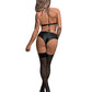 Haut Lust Juno avec ras-de-cou velcro et mini-short Noir T. S/M