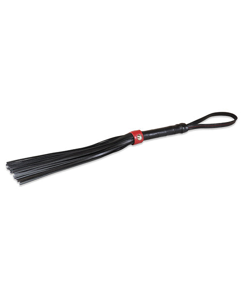 Fouette Sultra 14" en cuir d'agneau - Noir/Rouge