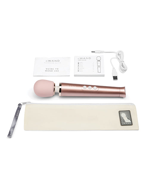 Masseur vibrant rechargeable Le Wand Petite - Or rose