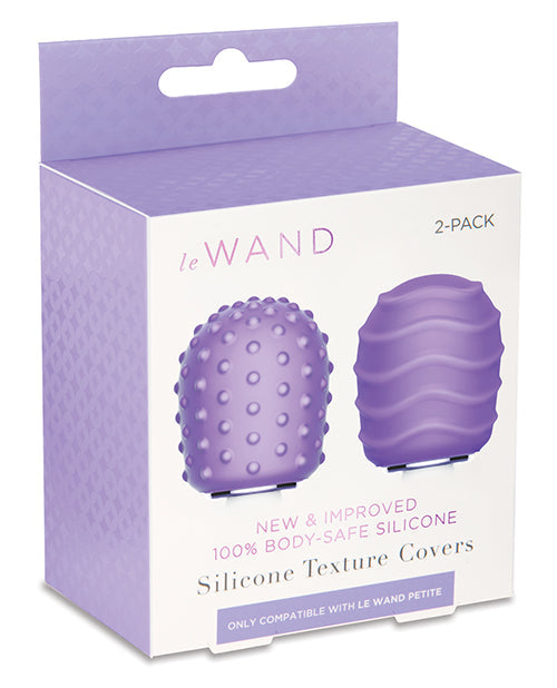 Le Wand Petite Pack de 2 fundas de silicona con textura - Violeta