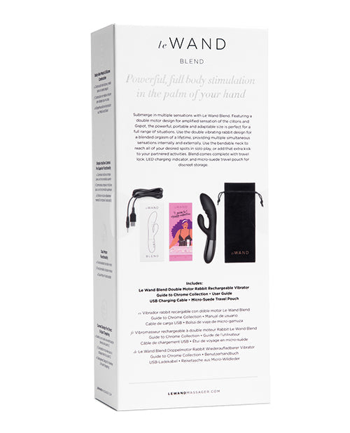 Vibrador Le Wand | Vibrador Rabbit de Doble Motor BLEND | Vibrador Recargable para Punto G | Negro