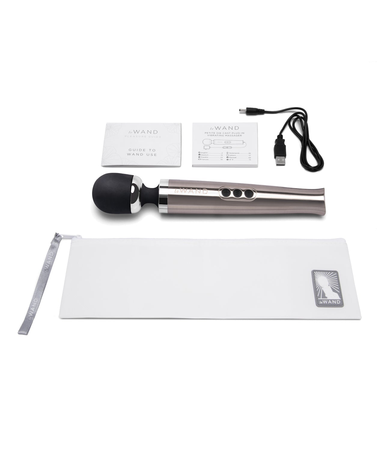 Vibreur rechargeable en métal moulé Le Wand - Argent