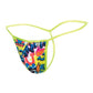 Male Basics Sinful Hipster Music T Thong G-String Blue Print XL