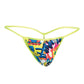 Male Basics Sinful Hipster Music T Thong G-String Blue Print XL