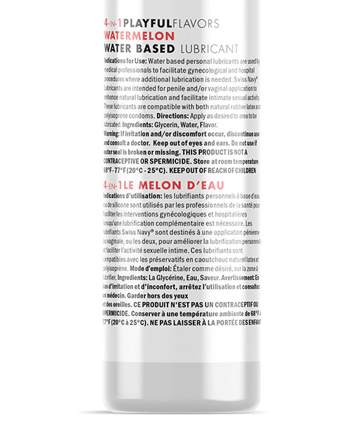 Swiss Navy 4 en 1 Saveurs Ludiques Pastèque - 30 ml