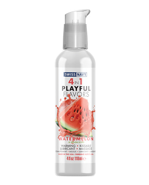 Swiss Navy 4-en-1 Saveurs Ludiques Pastèque - 118 ml