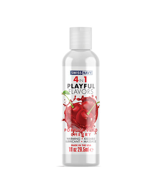Swiss Navy 4 en 1 Saveurs Ludiques Cerise Sauvage Pétillante - 29 ml