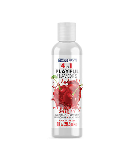 Swiss Navy 4 en 1 Saveurs Ludiques Cerise Sauvage Pétillante - 29 ml