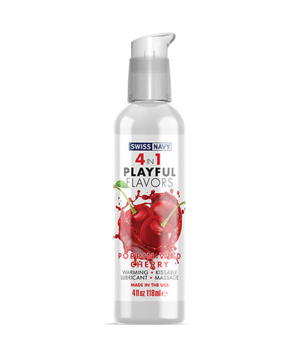 Swiss Navy 4 en 1 Saveurs Ludiques Cerise Sauvage Pétillante - 4 oz