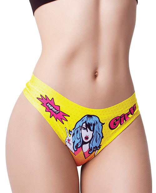 Slip ficelle imprimé Mememe Comic Fans SM