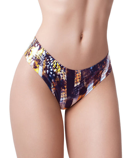 Tanga con estampado de serpiente Mememe Go Wild, talla grande