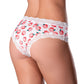 Culotte courte entrejambe ouvert Sweet Treats avec lubrifiant intime pêche Wicked Sensual Care - Blanc TP/P