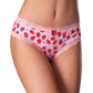 Pantalón corto entreabierto Sweet Treats con lubricante Wicked Sensual Care de fresa - Rosa G/XG