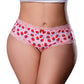 Mini short abierto con forma de pantalón de Sweet Treats con lubricante Wicked Sensual Care sabor fresa - Rosa Talla extra