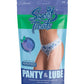 Tanga sin entrepierna Sweet Treats con lubricante Wicked Sensual Care sabor arándano - Azul L/XL