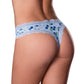 Tanga sin entrepierna Sweet Treats con lubricante Wicked Sensual Care sabor arándano - Azul L/XL