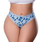 String crotchless Sweet Treats avec lubrifiant intime Wicked Sensual Care myrtille - Bleu T.U.
