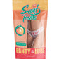 String ouvert Sweet Treats avec lubrifiant intime Wicked Sensual Care Pêche - Blanc S/M