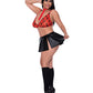 Vestir Arriba, Falda y Corbata Rojo/Negro PFN