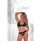 Sujetador Strap-Tease y Braguitas sin Entrepierna Negro L/XL