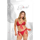 Sugar & Spice Ribbon Tie Bra & Panty Red L/XL