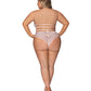 Teddy dos nuque avec entrejambe pressionné Seabreeze, rose poudré, 2XL