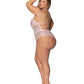 Teddy dos nuque avec entrejambe pressionné Seabreeze, rose poudré, 2XL