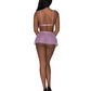 Soutien-gorge à fines bretelles Girl Next Door avec jupe string séductrice Lilas L/XL