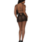 Ensemble babydoll et culotte sans fond Girl Next Door Noir G/TG
