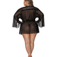 Bata Corta Fluida Modern Romance Negra 2X