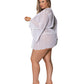 Bata corta fluida Modern Romance blanca 2X