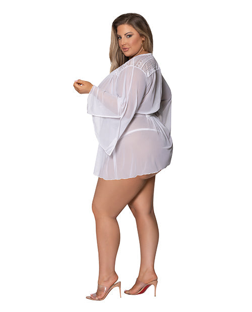 Bata corta fluida Modern Romance blanca 2X