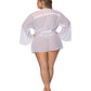 Bata corta fluida Modern Romance blanca 2X