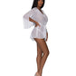 Bata corta fluida Modern Romance Blanca G/XL