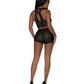 Ensemble Moderne Romance à Nœud Halter & Shorty Noir S/M
