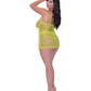 Love Star Halter Swing Chemise & Thong Chartreuse QN