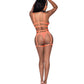 Bralette Rude Awakening, Liguero de Muslo y Tanga Atrevida Naranja S/M